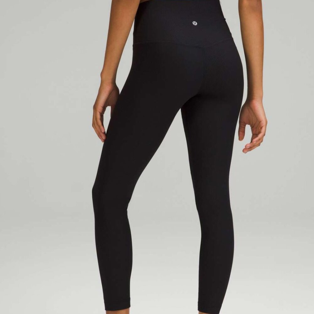 Lululemon Align Ribbed High-Rise Pant 28" Black size 4 NWT